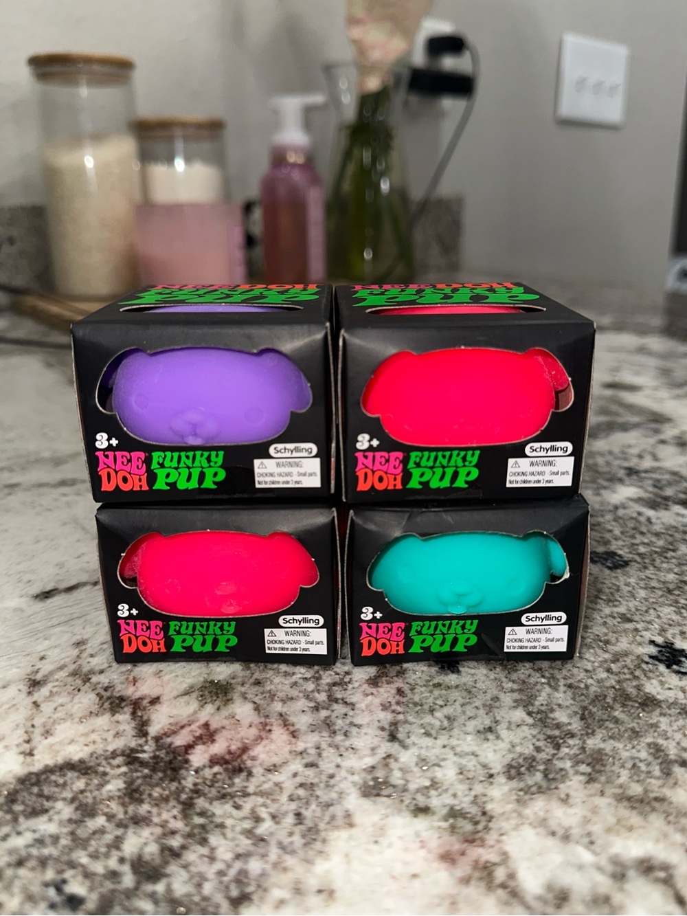 AUTHENTIC NeeDoh Funky Pup - Purple, Hot Pink, Teal,